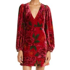 FARM Rio shiny flowers long minidress